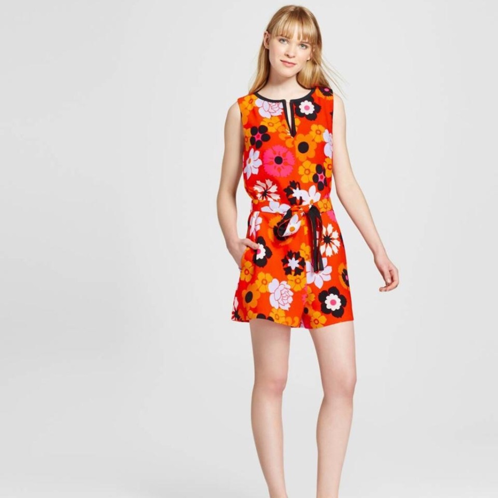 Victoria Beckham x Target Floral Tie Front Romper